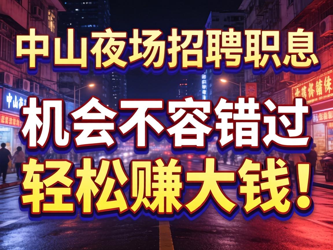 中山夜场招聘信息——机会不容错过,轻松赚大钱!