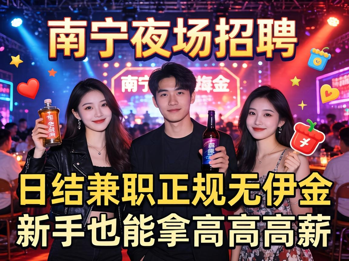 南宁夜场招聘日结兼职正规无押金 新手也能拿高薪