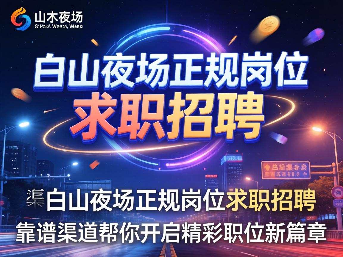 白山夜场正规岗位求职招聘 靠谱渠道帮你开启精彩职场新篇章