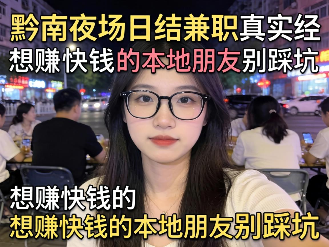 黔南夜场日结兼职真实经验分享 想赚快钱的本地朋友别踩坑